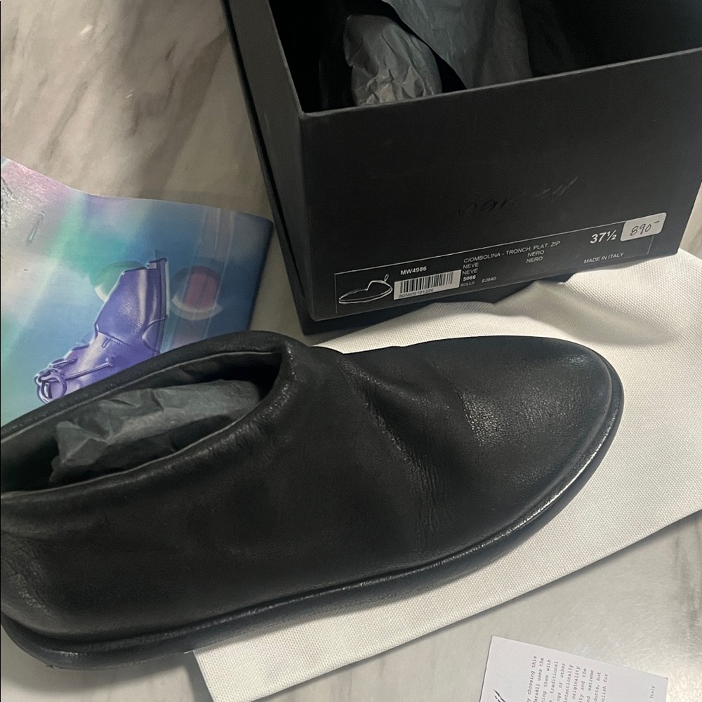 Marsell Black Leather Men's Shoes